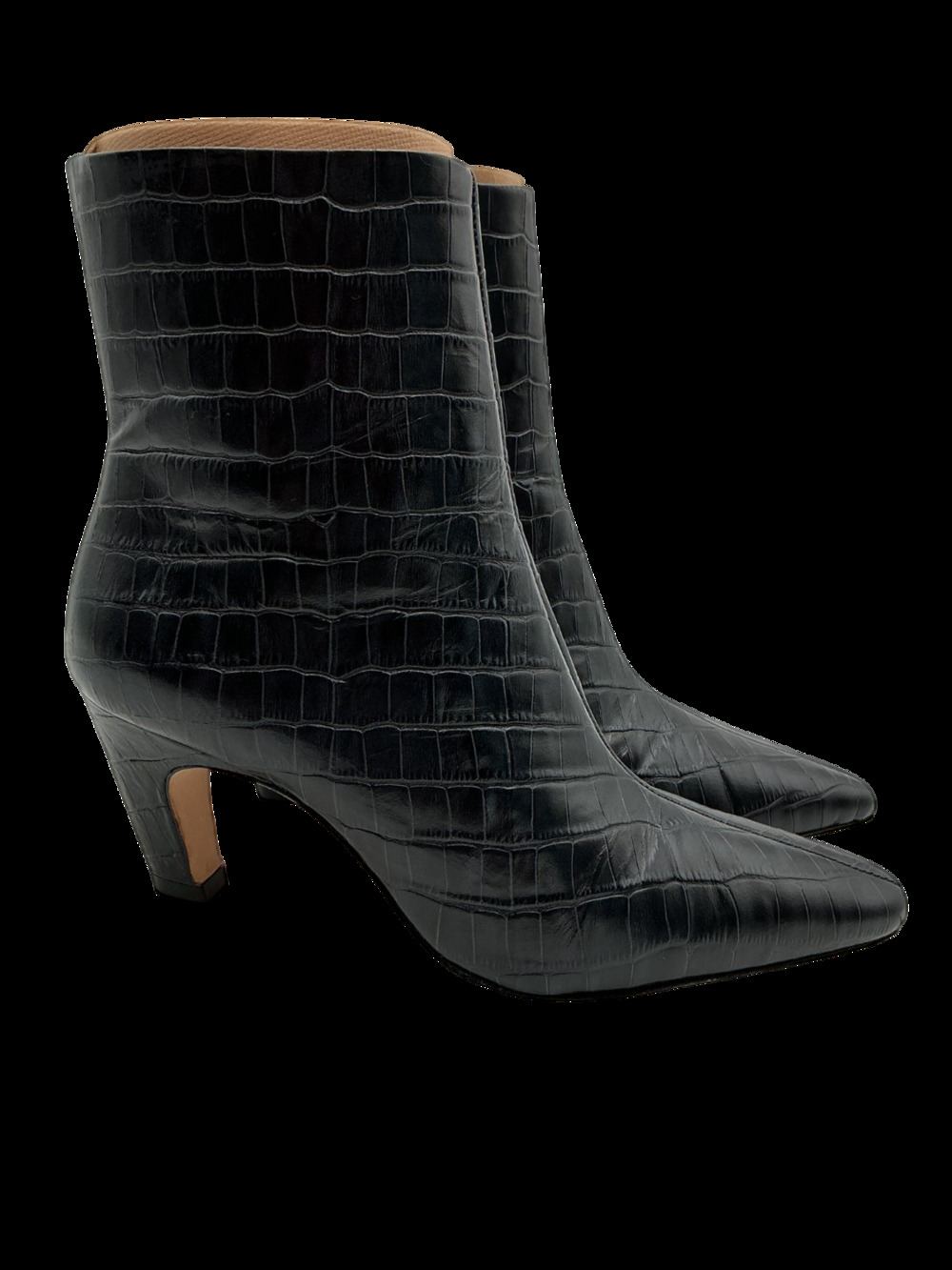 Everlane Sleek Black Banana Heel Ankle Boots Size 9